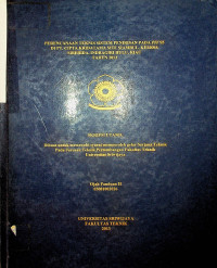 PERENCANAAN TEKNIS SISTEM PENIRISAN PADA PIT S5 DI PT. CIPTA KRIDATAMA SITE SIAMBUL, KELESA SIBERIDA, INDRAGIRI HULU, RIAU TAHUN 2013