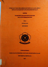 STUDI KONVERSI SIKLOHEKSANON MENJADI ASAM ADIPAT DENGAN KATALIS SENYAWA POLIOKSOMETALAT