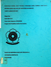 HUBUNGAN POWER OTOT TUNGKAI TERHADAP HASIL LOMPAT JAUH GAYA JONGKOK SISWA KELAS IV SD YSPP PUSRI PALEMBANG TAHUN AJARAN 2012-2013