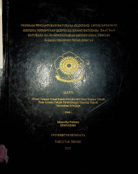 PROGRAM PENCAMPURAN BATUBARA (BLENDING) UNTUK MEMENUHI KRITERIA PERMINTAAN EKSPOR KE JEPANG BATUBARA BA-67 DAN BATUBARA BA-70 MENGGUNAKAN METODE JCOAL DENGAN BAHASA PROGRAM VISUAL BASIC 6.0