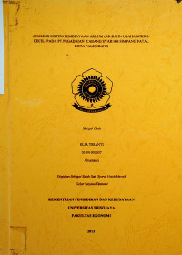 ANALISIS SISTEM PEMBIAYAAN ARRUM (AR-RAHN USAHA MIKRO-KECIL) PADA PT. PEGADAIAN CABANG SYARIAH SIMPANG PATAL KOTA PALEMBANG