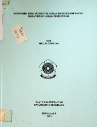 KOMPOSISI FISIK TELUR ITIK LOKAL DARI PEMANFAATAN BAHAN BAKU LOKAL FERMENTASI