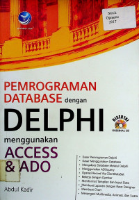 PEMROGRAMAN DATABASE dengan DELPHI menggunakan ACCESS & ADO