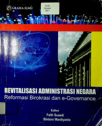 REVITALISASI ADMINISTRASI NEGARA: Reformasi Birokrasi dan e- Governance