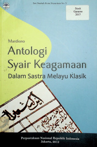 Antologi Syair Keagamaan Dalam Sastra Melayu Klasik