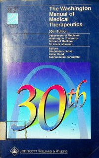 The Washington Manual of Medical Therapeutics, 30th Edition