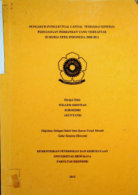 PENGARUH INTELLECTUAL CAPITAL TERHADAP KINERJA PERUSAHAAN PERBANKAN YANG TERDAFTAR DI BURSA EFEK INDONESIA 2008-2011