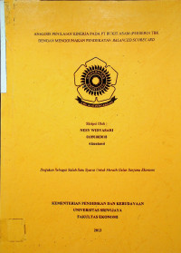 ANALISIS PENILAIAN KINERJA PADA PT BUKIT ASAM (PERSERO) TBK DENGAN MENGGUNAKAN PENDEKATAN BALANCED SCORECARD