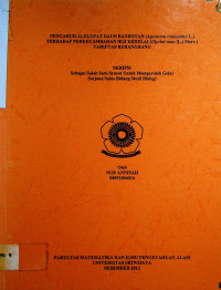 PENGARUH ALELOPAT DAUN BANDOTAN (Ageratum conyzoydes L.) TERHADAP PERKECAMBAHAN BIJI KEDELAI (Glycine max (L.) Merr.) VARIETAS BURANGRANG