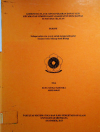 KOMUNITAS PLANKTON DI PERAIRAN DANAU AUR KECAMATAN SUMBER HARTA KABUPATEN MUSI RAWAS SUMATERA SELATAN
