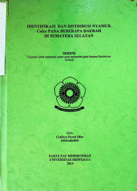 IDENTIFIKASI DAN DISTRIBUSI NYAMUK Culex PADA BEBERAPA DAERAH DI SUMATERA SELATAN