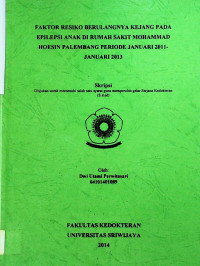 KARAKTERISTIK PENDERITA HIPERTENSI PADA USIA LANJUT DI KELURAHAN 32 ILIR KECAMATAN ILIR BARAT II PALEMBANG TAHUN 2013