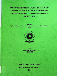 KARAKTERISTIK PENDERITA HIPERTENSI PADA USIA LANJUT DI KELURAHAN 32 ILIR KECAMATAN ILIR BARAT II PALEMBANG TAHUN 2013