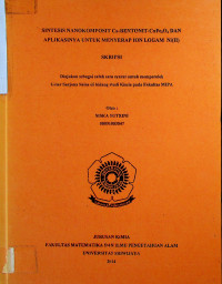 SINTESIS NANOKOMPOSIT Ca-BENTONIT-CuFe2O4 DAN APLIKASINYA UNTUK MENYERAP ION LOGAM Ni(II)