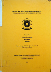ANALISIS PERLAKUAN AKUNTANSI ATAS PENGAKUAN PENDAPATAN PADA PT. CIPTA ABADIJAYA SENTOSA