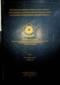 PENGARUH PENAMBAHAN SERBUK BAMBU TERHADAP KARAKTERISTIK CAMPURAN LASTON WEARING C0URSE (AC-WEARING COURSE) DENGAN METODE MARSHALL