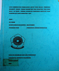 UPAYA MENINGKATKAN PEMBELAJARAN LEMPAR TURBO MELALUI PERMAINAN MELEMPAR TONGKAT KEARAH SASARAN RING YANG DIGANTUNG PADA SISWA KELAS V SD NEGERI 1 BANGSAL KECAMATAN PAMPANGAN KABUPATEN OGAN KOMERING ILIR TAHUN AJARAN 2013/2014.