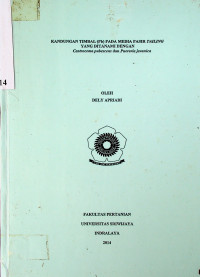 KANDUNGAN TIMBAL (Pb) PADA MEDIA PASIR TAILING YANG DITANAMI DENGAN Centrocema pubescens dan Pueraria javanica