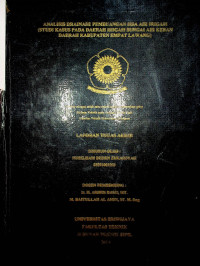 ANALISIS DRAINASE PEMBUANGAN SISA AIR IRIGASI (STUDI KASUS PADA DAERAH IRIGASI SUNGAI AIR KEBAN DAERAH KABUPATEN EMPAT LAWANG)