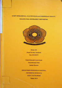 AUDIT OPERASIONAL ATAS PENGELOLAAN PERSEDIAAN BARANG DAGANG PADA MINIMARKET MINI METRO