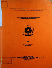 INVENTARISASI DAN IDENTIFIKASI JENIS BAMBU DI KAWASAN HUTAN BAMBU PAGAR ALAM PROVINSI SUMATERA SELATAN