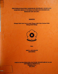 IDENTIFIKASI BAKTERI TERMOFILIK PENGHASIL LIPASE ASAL SEMENDO DENGAN PENDEKATAN BIOLOGI MOLEKULER BERBASIS GEN 16S-rRNA