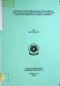 PENDUGAAN UMUR SIMPAN KALDU BUBUK KERANG DARA (Andara Granosa) DENGAN METODE ACCELERATED SELF LIFE TESTING (ASLT) MODEL ARRHENIUS