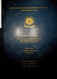 PENGARUH NILAI CBR TANAH TERHADAP KUAT LENTUR BETON KEKUATAN K 250