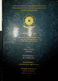 PENGARUH PENUTUP LAHAN TERHADAP LAJU EROSI DENGAN MENGGUNAKAN ALAT RAINFALL SIMULATOR (KAJIAN LABORATORIUM)