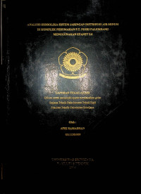 ANALISIS HIDROLIKA SISTEM JARINGAN DISTRIBUSI AIR MINUM DI KOMPLEK PERUMAHAN P.T. PUSRI PALEMBANG MENGGUNAKAN EPANET 2.0