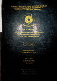KINERJA CAMPURAN ASPAL LATASTON HRS BASE DENGAN VARIASI BAHAN FILLER DENGAN MENGGUNAKAN METODE MARSHALL
