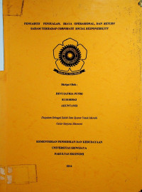 PENGARUH PENJUALAN, BIAYA OPERASIONAL, DAN RETURN SAHAM TERHADAP CORPORATE SOCIAL RESPONSIBILITY