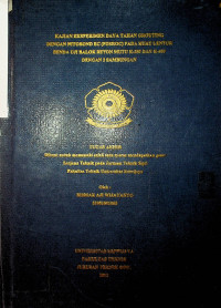 KAJIAN EKSPERIMEN DAYA TAHAN GROUTING DENGAN NITOBOND EC (FOSROC) PADA KUAT LENTUR BENDA UJI BALOK BETON MUTU K-350 DAN K-400 DENGAN 2 SAMBUNGAN