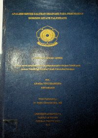 ANALISIS SISTEM SALURAN DRAINASE PADA PERUMAHAN HORIZON ESTATE PALEMBANG