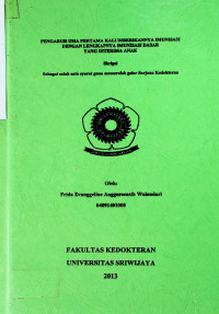 PENGARUH USIA PERTAMA KALI DIBERIKANNYA IMUNISASI DENGAN LENGKAPNYA IMUNISASI DASAR YANG DITERIMA ANAK