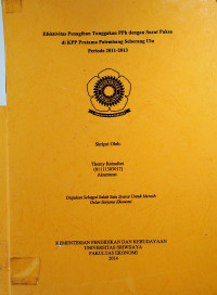 EFEKTIVITAS PENAGIHAN TUNGGAKAN PPH DENGAN SURAT PAKSA DI KPP PRATAMA PALEMBANG SEBERANG ULU PERIODE 2011-2013