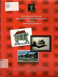 ANALISIS DAN EVALUASI PERATURAN PERUNDANGAN-UNDANGAN TENTANG PERUMAHAN RAKYAT