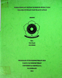 PERBANDINGAN UKURAN KORIDOR BUKAL PADA MALOKLUSIKLAS I DAN KLAS II ANGLE