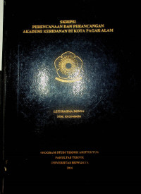 PERENCANAAN DAN PERANCANGAN AKADEMI KEBIDANAN DI KOTA PAGAR ALAM