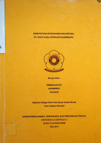 EFEKTIVITAS FUNGSI KEUANGAN PADA PT. PALU GADA PONDASI PALEMBANG