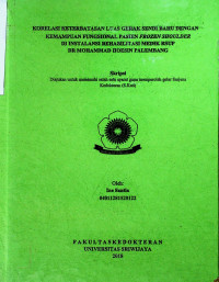 KORELASI KETERBATASAN LUAS GERAK SENDI BAHU DENGAN KEMAMPUAN FUNGSIONAL PASIEN FROZEN SHOULDER DI INSTALASI REHABILITASI MEDIK RSUP DR MOHAMMAD HOESIN PALEMBANG