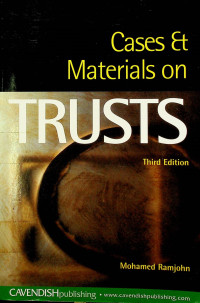 Cases & Materials on TRUSTS, Third Edition