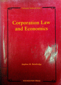 Corporation Law and Economics