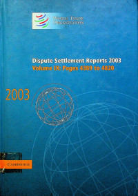 Dispute Settlement Reports 2003, Volume IX : Pages 4389 to 4820