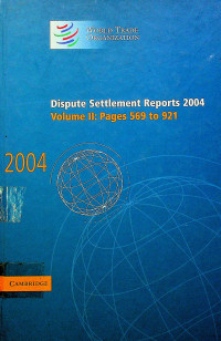 Dispute Settlement Reports 2004, Volume II : Pages 569 to 921