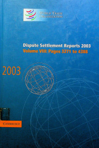 Dispute Settlement Reports 2003, Volume VIII : Pages 3271 to 4388