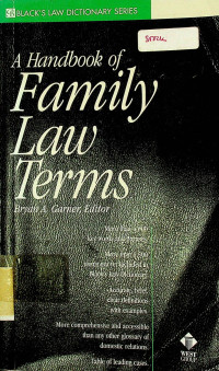 A Handbook of Family Law Terms