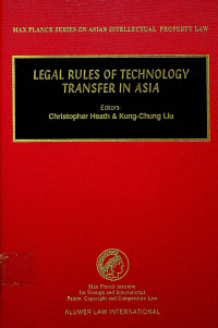 LEGAL RULES OF TECHNOLOGY TRANSFER IN ASIA