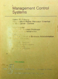 Management Control Systems Fifth Edition