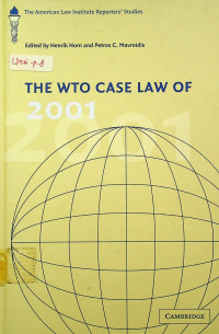 THE WTO CASE LAW OF 2001